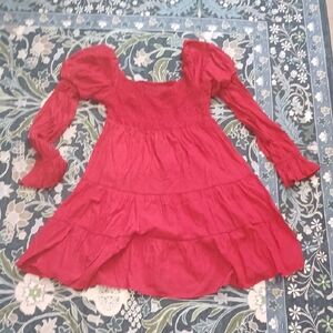 Red Long Sleeve Dress